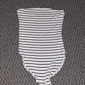 WORN ONCE!! horizontal striped body suit